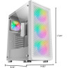 Mars Gaming MCB Schwarz, PC Gaming ATX XL Gehäuse, Custom Premium Edition, Modularer Zweikammer Aufbau