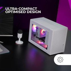Mars Gaming MCB Schwarz, PC Gaming ATX XL Gehäuse, Custom Premium Edition, Modularer Zweikammer Aufbau