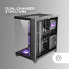 Mars Gaming MCB Schwarz, PC Gaming ATX XL Gehäuse, Custom Premium Edition, Modularer Zweikammer Aufbau