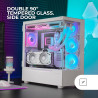 Mars Gaming MCB Schwarz, PC Gaming ATX XL Gehäuse, Custom Premium Edition, Modularer Zweikammer Aufbau