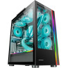 Mars Gaming MCB Schwarz, PC Gaming ATX XL Gehäuse, Custom Premium Edition, Modularer Zweikammer Aufbau