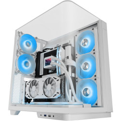 Mars Gaming MCB Schwarz, PC Gaming ATX XL Gehäuse, Custom Premium Edition, Modularer Zweikammer Aufbau