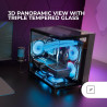 Mars Gaming MCB Schwarz, PC Gaming ATX XL Gehäuse, Custom Premium Edition, Modularer Zweikammer Aufbau