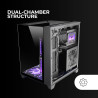 Mars Gaming MCB Schwarz, PC Gaming ATX XL Gehäuse, Custom Premium Edition, Modularer Zweikammer Aufbau