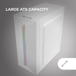 Mars Gaming MCB Schwarz, PC Gaming ATX XL Gehäuse, Custom Premium Edition, Modularer Zweikammer Aufbau