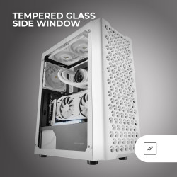 Mars Gaming MCB Schwarz, PC Gaming ATX XL Gehäuse, Custom Premium Edition, Modularer Zweikammer Aufbau