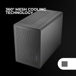 Mars Gaming MCB Schwarz, PC Gaming ATX XL Gehäuse, Custom Premium Edition, Modularer Zweikammer Aufbau