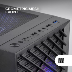 Mars Gaming MCB Schwarz, PC Gaming ATX XL Gehäuse, Custom Premium Edition, Modularer Zweikammer Aufbau