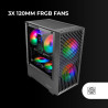 Mars Gaming MCB Schwarz, PC Gaming ATX XL Gehäuse, Custom Premium Edition, Modularer Zweikammer Aufbau