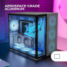 Mars Gaming MCB Schwarz, PC Gaming ATX XL Gehäuse, Custom Premium Edition, Modularer Zweikammer Aufbau