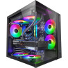 Mars Gaming MCB Schwarz, PC Gaming ATX XL Gehäuse, Custom Premium Edition, Modularer Zweikammer Aufbau