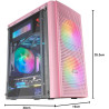 Mars Gaming MCB Schwarz, PC Gaming ATX XL Gehäuse, Custom Premium Edition, Modularer Zweikammer Aufbau