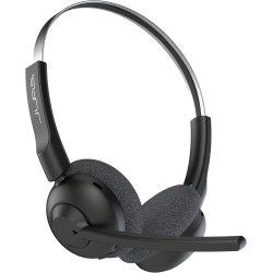 JLab Go Work Pop Wireless Headset mit Mikrofon, 50+ Std. Akku, Bluetooth On Ear PC Headset, kabellos mit Multipoint, für Handy