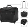 WENGER Synergy Laptop Trolley Damen & Herren, Business Trolley, 15,6 Zoll Notebook, 24 l, Organizer, Büro Reisen, Schwarz,