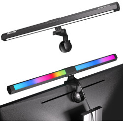 Quntis Computer Monitor Lampe mit Gaming Deko RGB Hintergrundbeleuchtung, 40cm Monitor Light Bar mit Touch Control, Anti-blaues