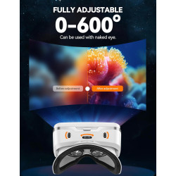 TECKNET VR Brille für Handys, 3D Virtual Reality-Brille mit HD 110° FOV, Anti-Blaulicht & einstellbaren Gängen, Komfortables