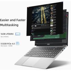 ACEMAGIC 2025 Laptop Twin Lake N150,15,6 Zoll FHD Computer,DDR4 16GB,SSD 512GB,Metallgehäuse Notebook,2.4G/5G WiFi,BT5.0,Type_C,