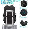 BG FUTURE AESTHETICS Smart Business Laptop-Rucksack, wasserdicht, passend für 15,6–17,3 Zoll Laptops mit 3.0 USB-Ladeanschluss