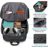 BG FUTURE AESTHETICS Smart Business Laptop-Rucksack, wasserdicht, passend für 15,6–17,3 Zoll Laptops mit 3.0 USB-Ladeanschluss