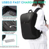 BG FUTURE AESTHETICS Smart Business Laptop-Rucksack, wasserdicht, passend für 15,6–17,3 Zoll Laptops mit 3.0 USB-Ladeanschluss