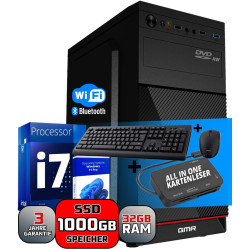 GMR Ultra i7 Business Office PC - Schneller Rechner | 3 Jahre Garantie | 32 GB RAM | 1000GB SSD | DVD±RW | USB 3 | Windows 11
