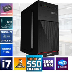 GMR Ultra i7 Business Office PC - Schneller Rechner | 3 Jahre Garantie | 32 GB RAM | 1000GB SSD | DVD±RW | USB 3 | Windows 11