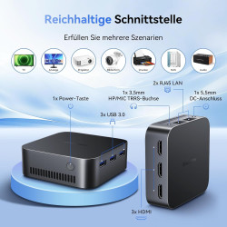 Blackview MP80 Mini PC Win11 Pro 16GB DDR5 RAM 512GB M.2 SSD, Intel Alder Lake N97 (bis zu 3,6 GHz), 4K-Dreifachdisplay/WiFi 5,