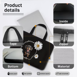 Poceacles Laptop-Hülle für Schule, Tablet, Schultertasche, Tragetasche für Damen, Neopren, Netbook/Ultrabook, schützende
