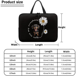 Poceacles Laptop-Hülle für Schule, Tablet, Schultertasche, Tragetasche für Damen, Neopren, Netbook/Ultrabook, schützende
