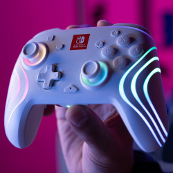 PDP Official Afterglow Wave Wireless Controller Nintendo Switch - White