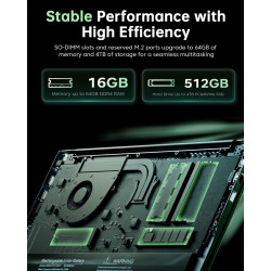 ACEMAGIC Laptop Computer - 2025 Neueste 15.6 Zoll FHD Display Laptop mit Ryzen 5 7430U Prozessor bis zu 4.3GHz, 16GB Ram DDR4
