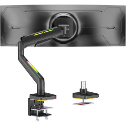 ARES WING RGB Gaming Monitor Halterung 1 Monitor Arm 17-49 Zoll/Bildschirmhalterung für schwere (20 kg) & Curved
