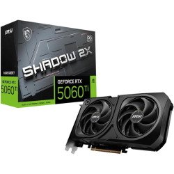 MSI GeForce RTX 5060 Ti 16G Shadow 2X OC Plus - 16GB GDDR7 (28Gbps/128-bit), PCIe 5, Boost: 2602 MHz, HDMI 2.1b, DisplayPort