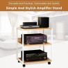 3-stöckiger Eck-TV-Ständer – Holz-AV-Media-Regal für Heimkino, Audio-Video-Rack, Komponentenschrank, CD/DVD/Plattenspieler,