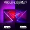 httpsmp TV LED Lichter, 4M TV LED Lichter für 40-65 Zoll, LED TV Hintergrund mit Bluetooth Funktion - RGB Farbwechselnder