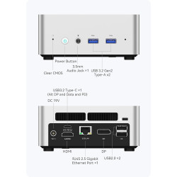 MINIS FORUM Mini-PC NAB9 Intel Core i9-12900HK Prozessor bis zu 5,0 GHz, 14C/20T, 32 GB RAM 1 TB SSD, Dual 2,5G LAN