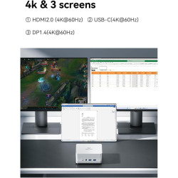 MINIS FORUM Mini-PC NAB9 Intel Core i9-12900HK Prozessor bis zu 5,0 GHz, 14C/20T, 32 GB RAM 1 TB SSD, Dual 2,5G LAN