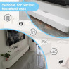 160 cm platzsparender schwimmender TV-Ständer zur Wandmontage, Medienkonsole mit Kabelmanagement, reichlich Stauraum für