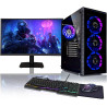 BEASTCOM Q3 Essential Gaming, Komplett Set PC, AMD Ryzen 3 4X 4,00GHz, 4K Vega 6-Kern Grafik, 16GB RAM, 256GB SSD + 1TB, Monitor