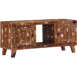 vidaXL TV-Schrank 105x46x32 cm Raues Massivholz Mango, TV-Ständer, TV-Lowboard, TV-Tisch, TV-Sideboard, TV-Möbel, HiFi-Schrank,