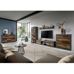 xonox.home Wohnzimmer Jam Lowboard TV-Board Wohnzimmerboard Medienmöbel TV-Bank TV-Schrank in Wotan Eiche Nb., ca.160x37x40 cm 