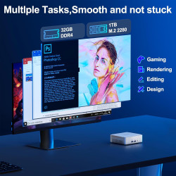 GEEKOM XT12 Pro Mini PC, Intel i9-12900HK (14 Kerne, 20 Threads, 24 MB Cache, 5,0 GHz) NUC Desktop PC, Wi-Fi 6E Mini Computer,