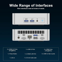 GEEKOM XT12 Pro Mini PC, Intel i9-12900HK (14 Kerne, 20 Threads, 24 MB Cache, 5,0 GHz) NUC Desktop PC, Wi-Fi 6E Mini Computer,