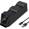 ARyee PS4 Controller Ladestation, Ladegerät für PS4 Controller, Duale Ladestation mit USB-Ladekabel für Playstation4/PS4/PS4