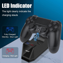 ARyee PS4 Controller Ladestation, Ladegerät für PS4 Controller, Duale Ladestation mit USB-Ladekabel für Playstation4/PS4/PS4