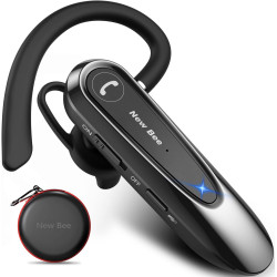 New bee Bluetooth Headset Wireless Freisprech Telefon mit Dual Mic V5.0 Freisprech-Bluetooth-Ohrhörer mit 20 Stunden Sprechzeit