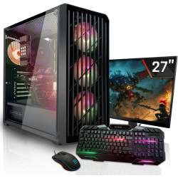 SYSTEMTREFF Gaming Komplett PC Set AMD Ryzen 7 8700F 8x5GHz | Nvidia RTX 5060 TI 16GB | 1TB M.2 NVMe | 32GB DDR5 RAM | Windows