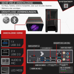 SYSTEMTREFF Gaming Komplett PC Set AMD Ryzen 7 8700F 8x5GHz | Nvidia RTX 5060 TI 16GB | 1TB M.2 NVMe | 32GB DDR5 RAM | Windows