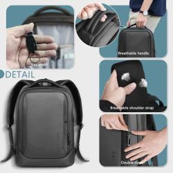 Laptop Business Rucksack Herren mit 15,6 Zoll laptopfach mit USB-Ladeanschluss Diebstahlsicher Handgepäck Tagesrucksack