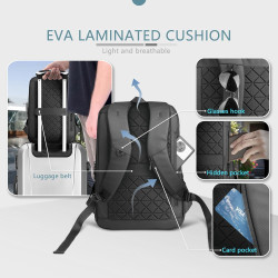 Laptop Business Rucksack Herren mit 15,6 Zoll laptopfach mit USB-Ladeanschluss Diebstahlsicher Handgepäck Tagesrucksack